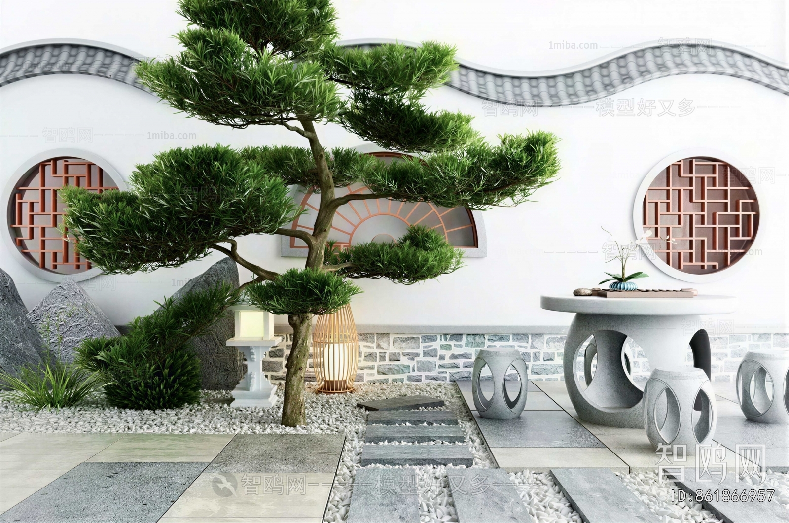 New Chinese Style Plant Landscaping