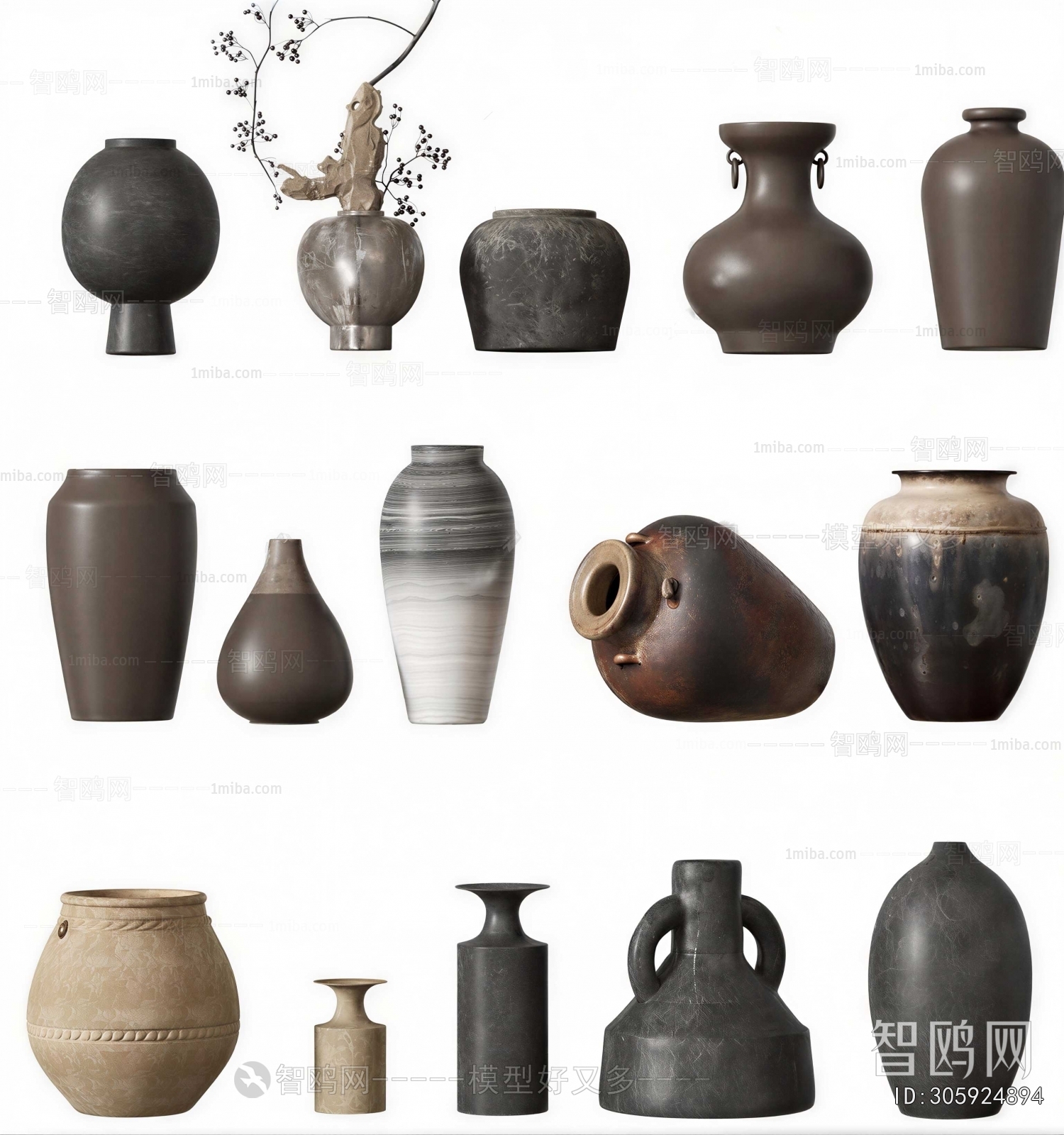 Wabi-sabi Style Clay Pot