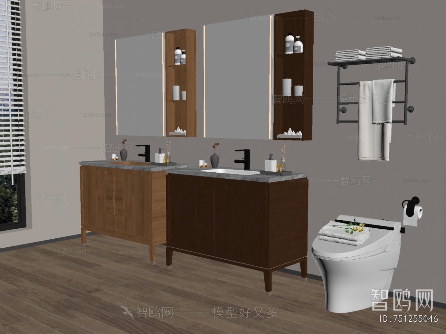 New Chinese Style Bathroom Cabinet