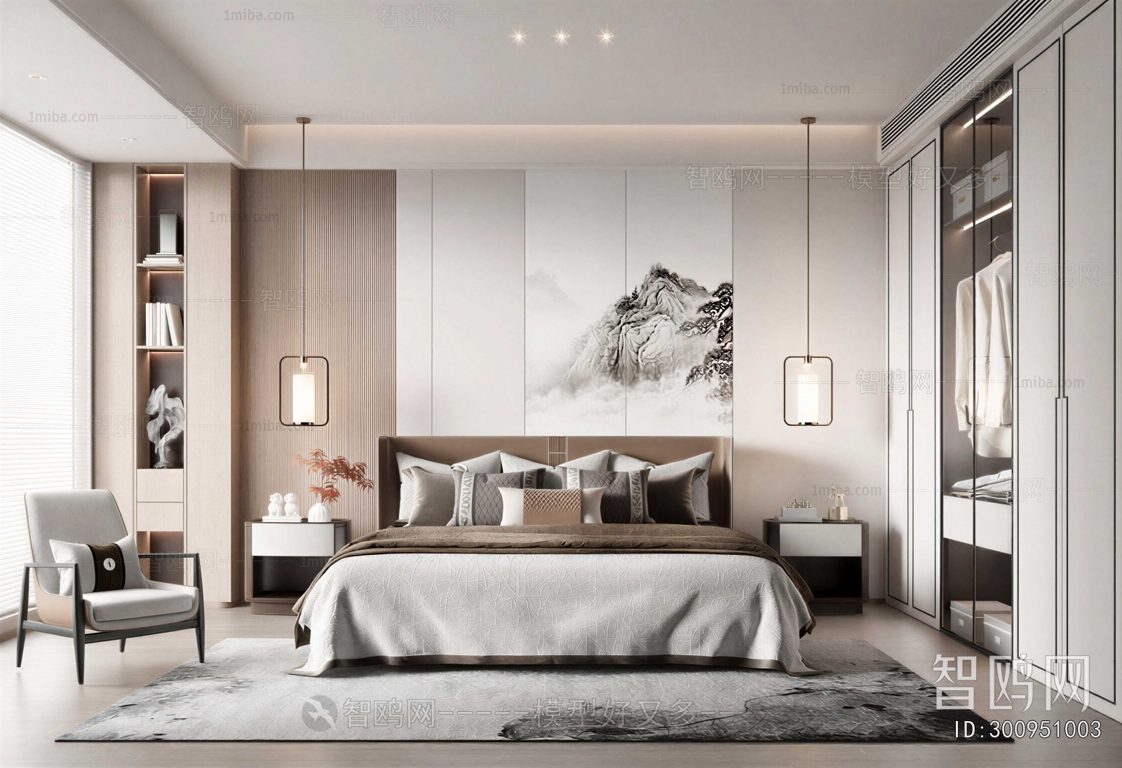 New Chinese Style Bedroom