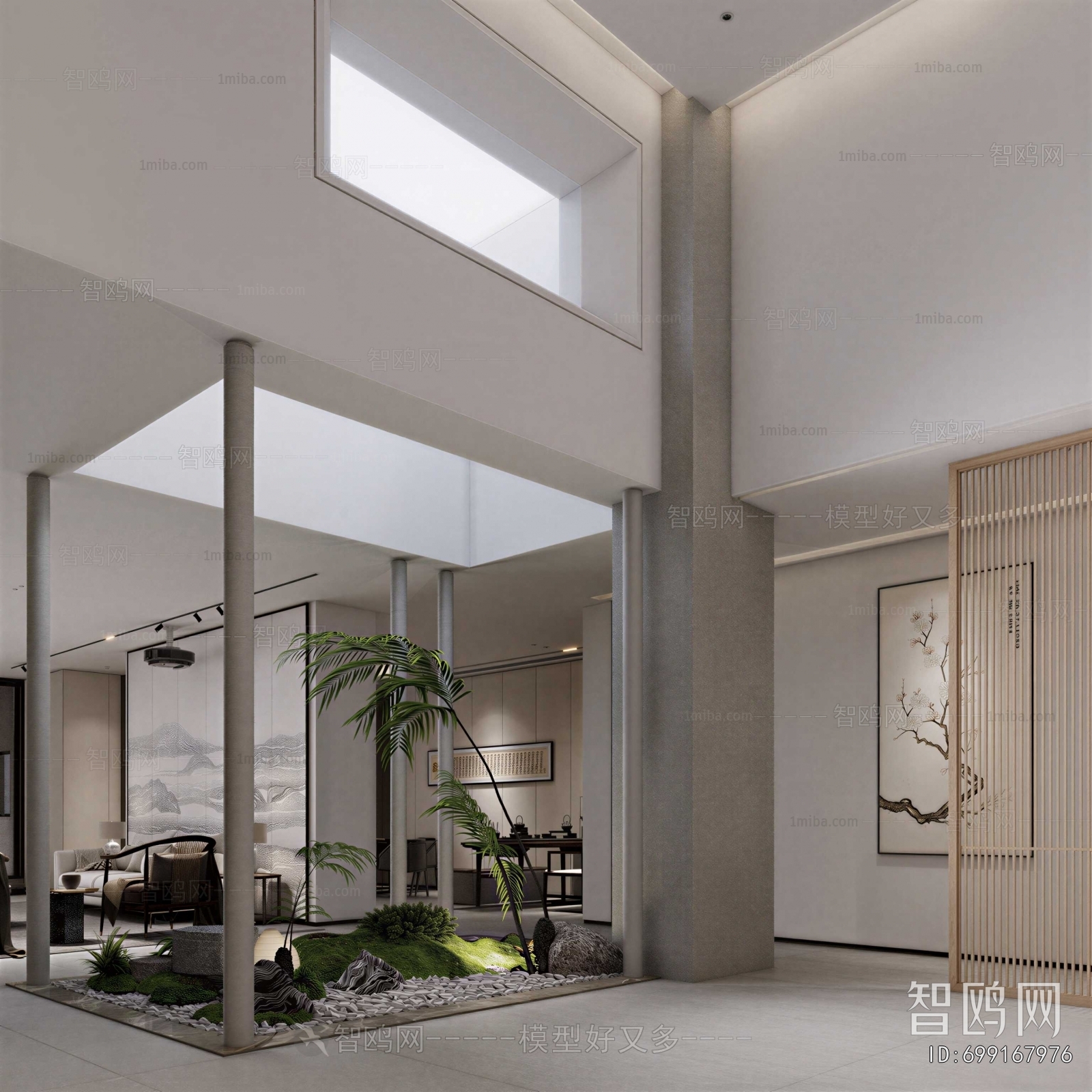 New Chinese Style A Living Room