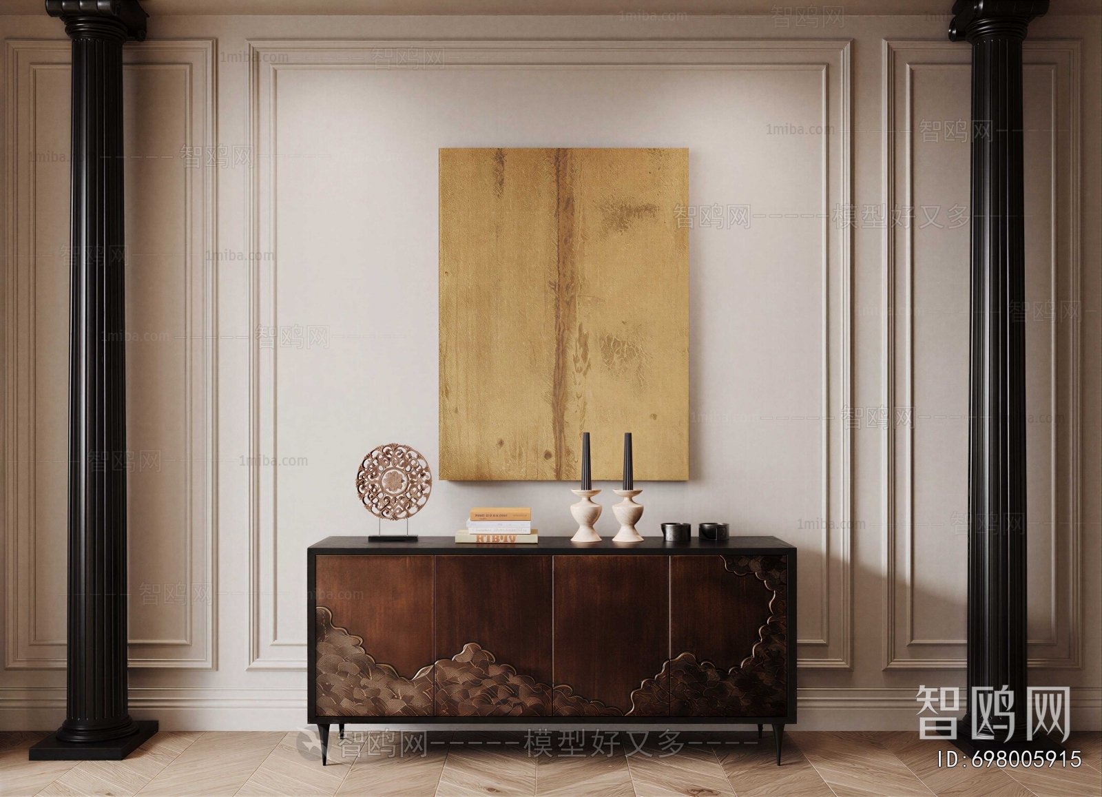 New Chinese Style Entrance Cabinet