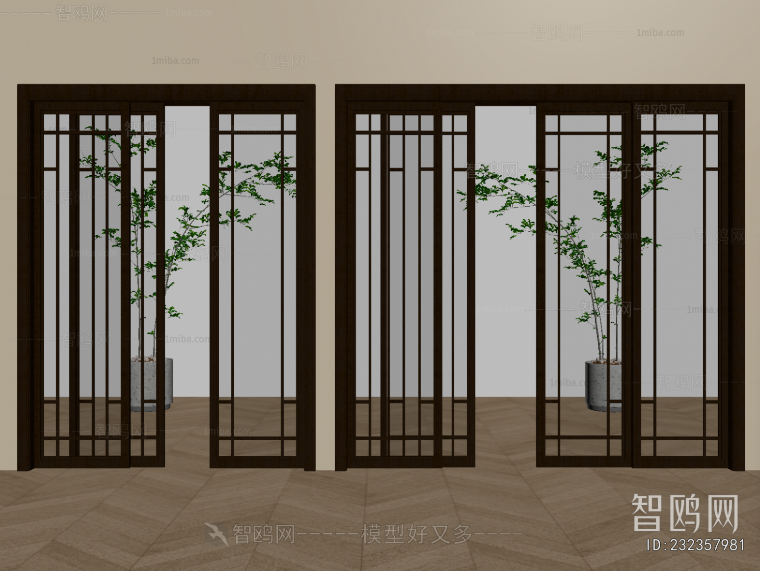 New Chinese Style Sliding Door