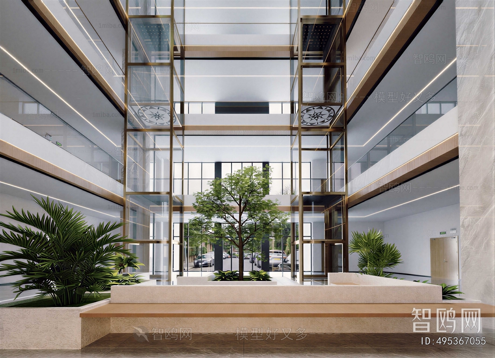 Modern Office Reception Desk