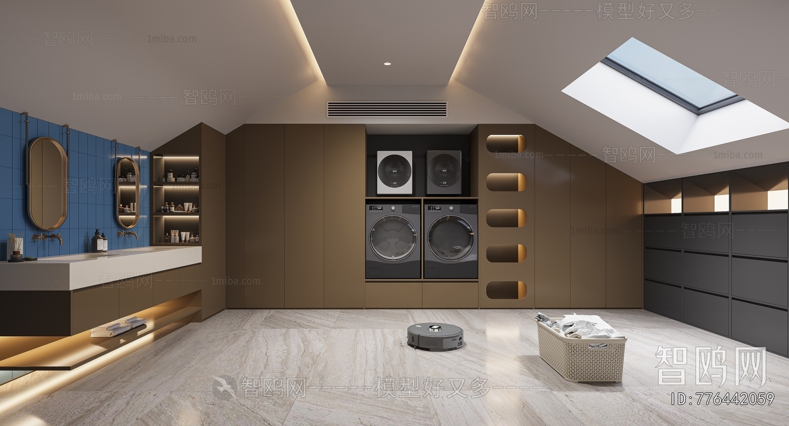 Modern Balcony Laundry Room