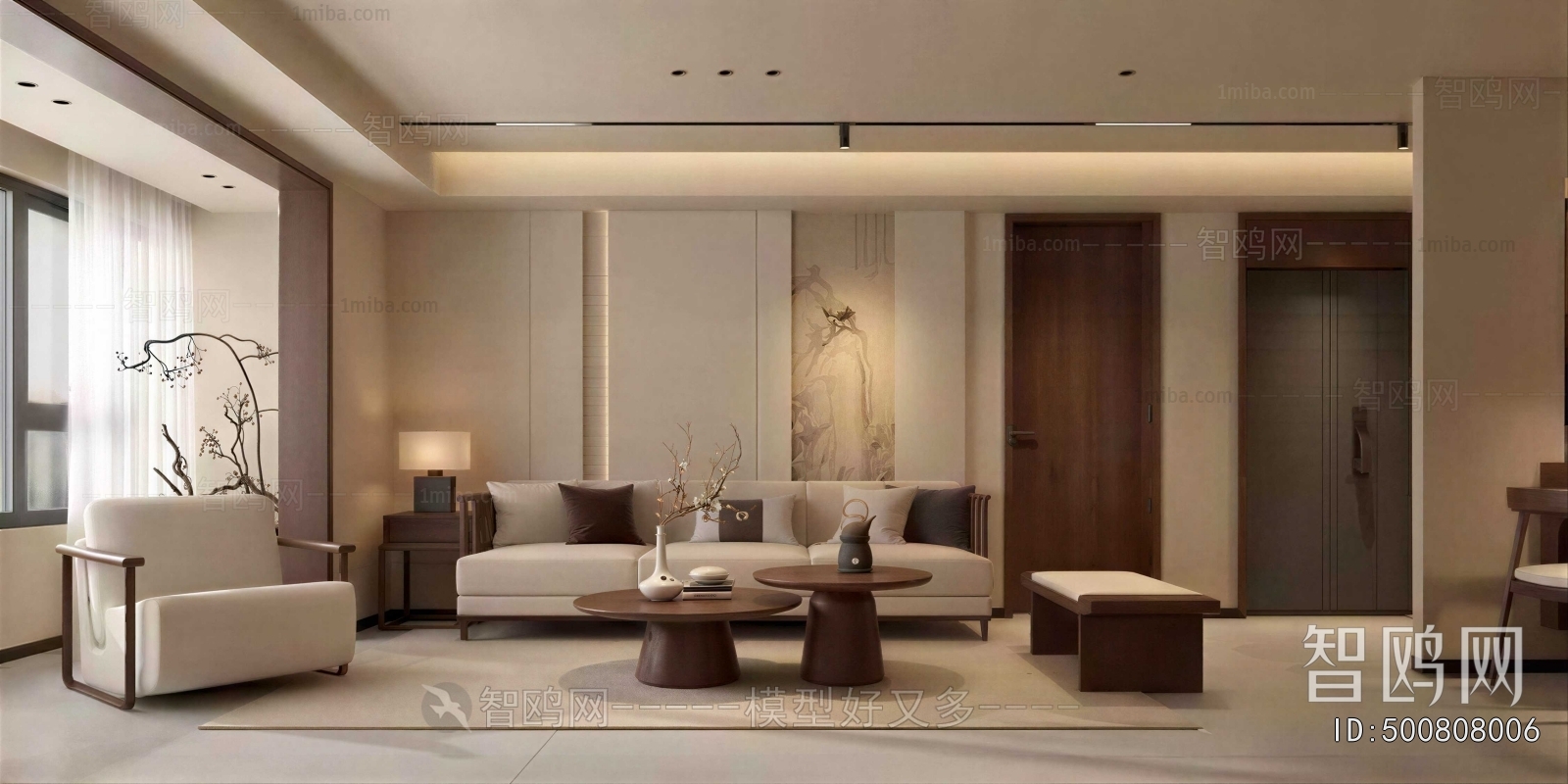 New Chinese Style A Living Room