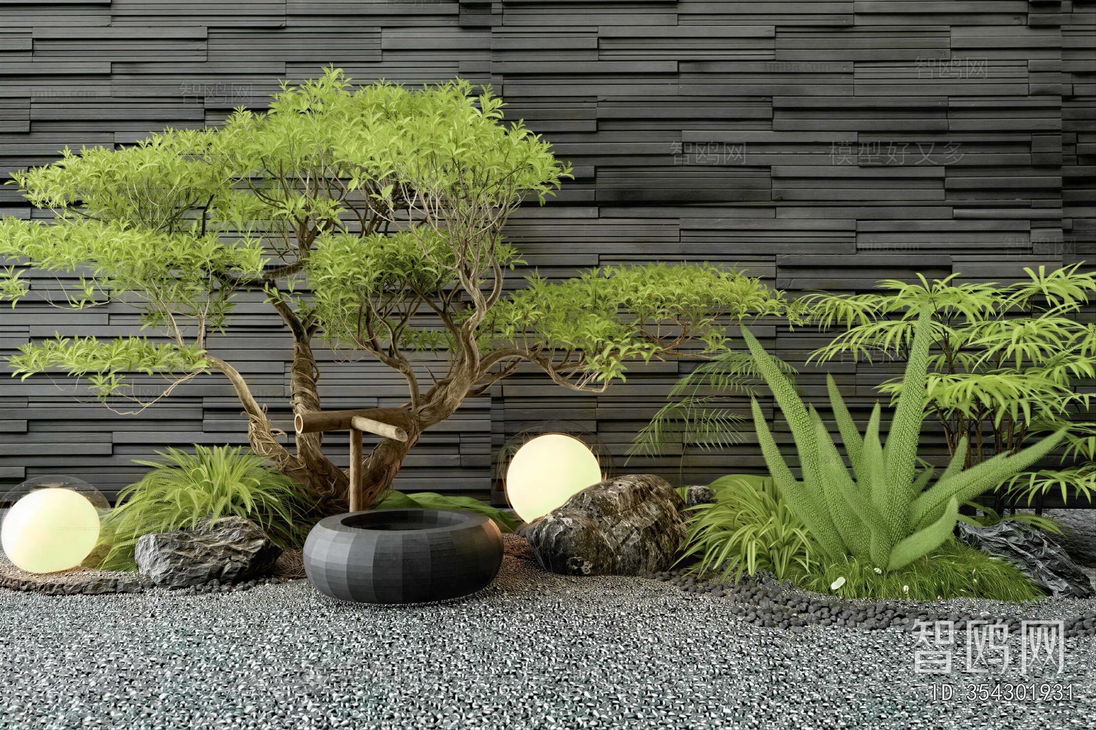 New Chinese Style Rockery Waterscape