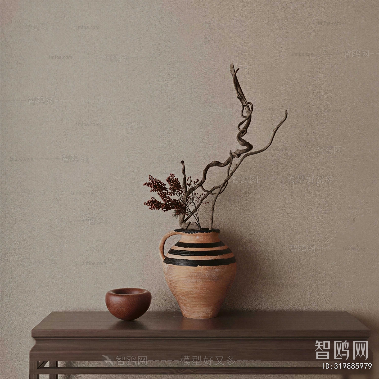 Wabi-sabi Style Dried Branch