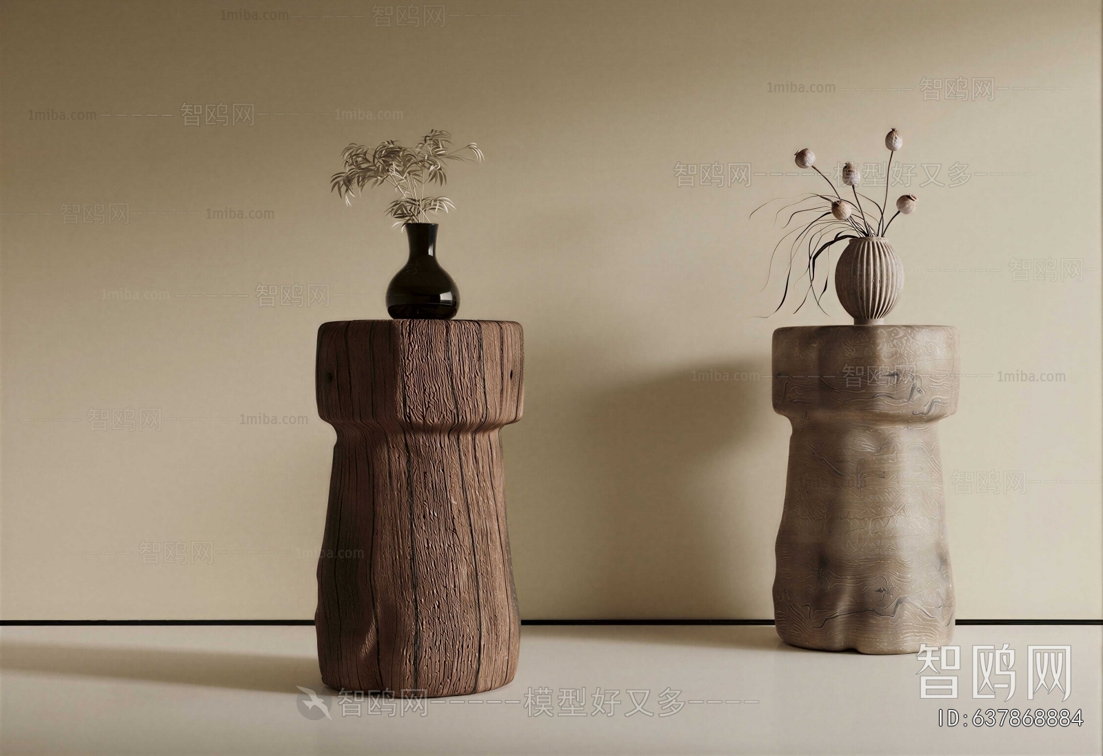 Wabi-sabi Style Side Table/corner Table