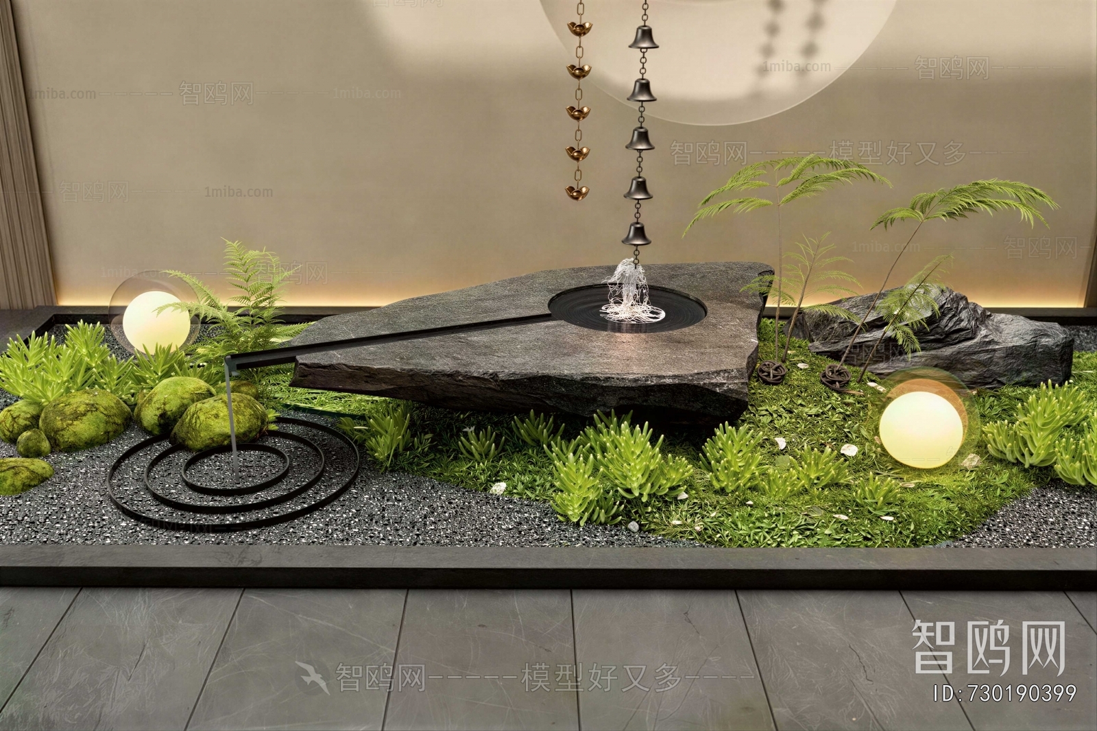 New Chinese Style Rockery Waterscape