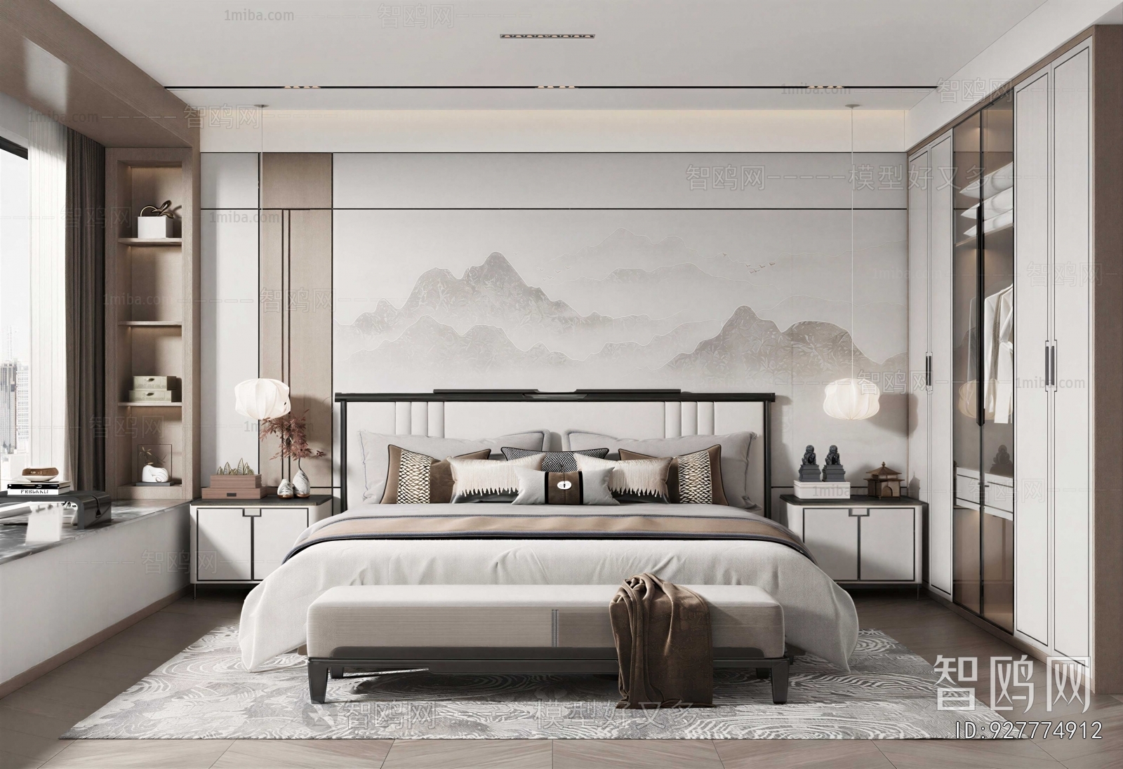 New Chinese Style Bedroom
