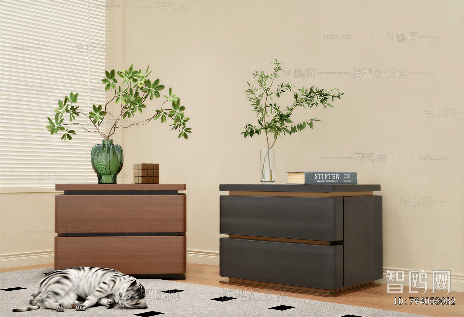 Modern Bedside Cupboard