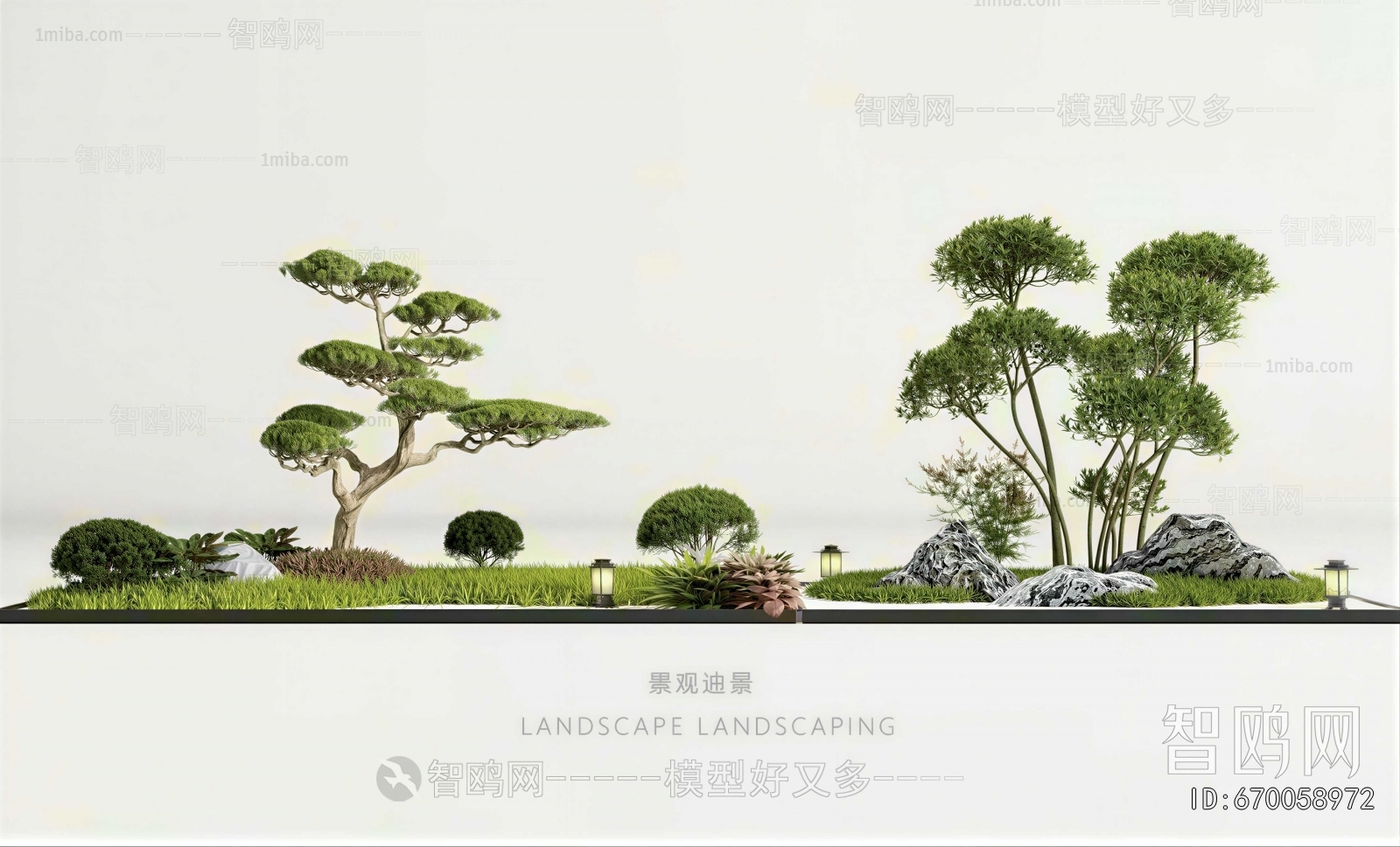 New Chinese Style Plant Landscaping
