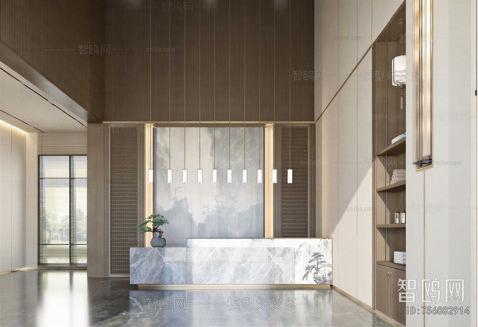 New Chinese Style Lobby Hall