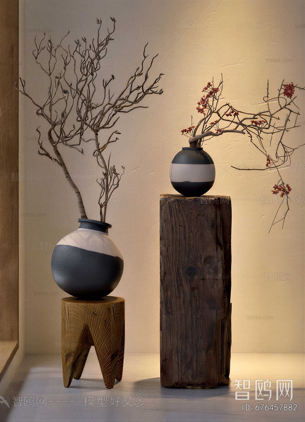 Wabi-sabi Style Dried Branch