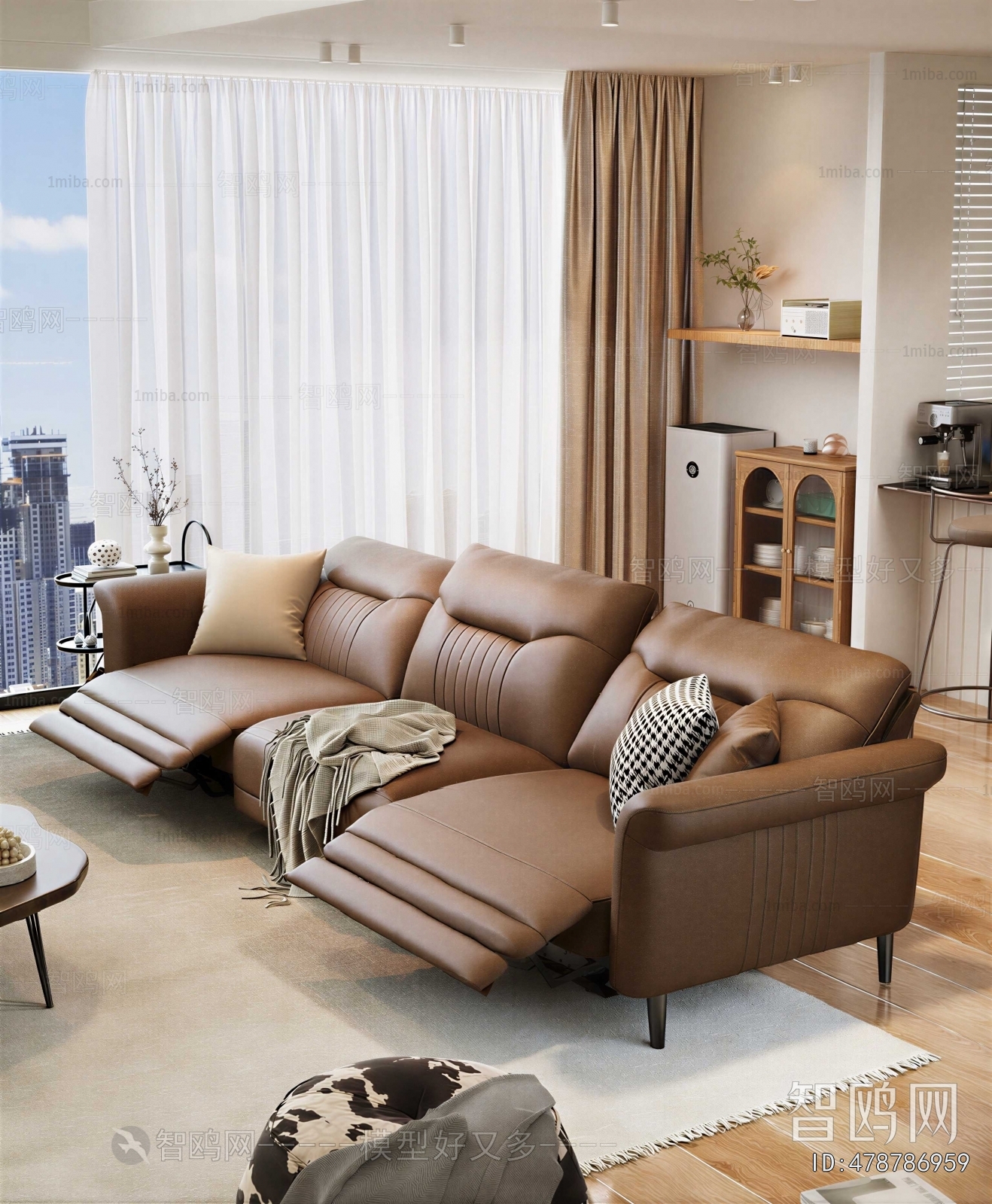 Modern Three-seat Sofa