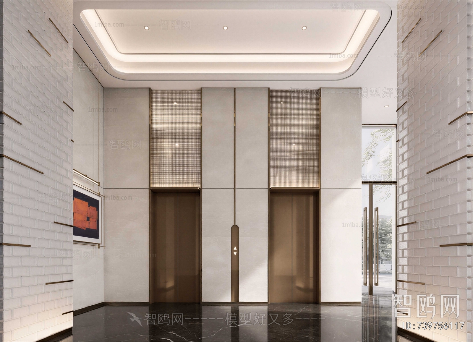Modern Corridor Elevator Hall
