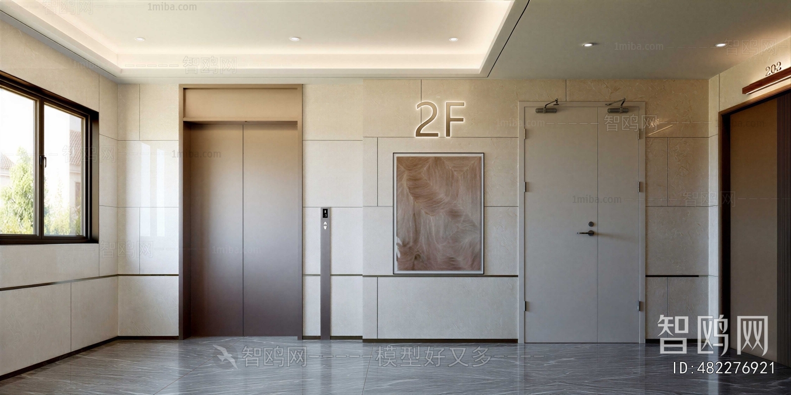 Modern Office Elevator Hall