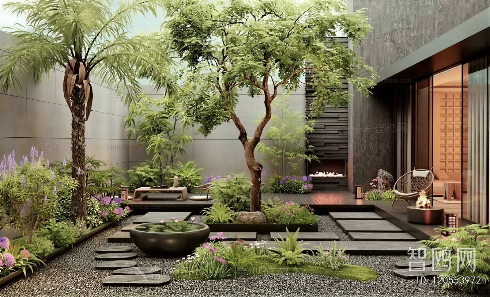 Modern Courtyard/landscape