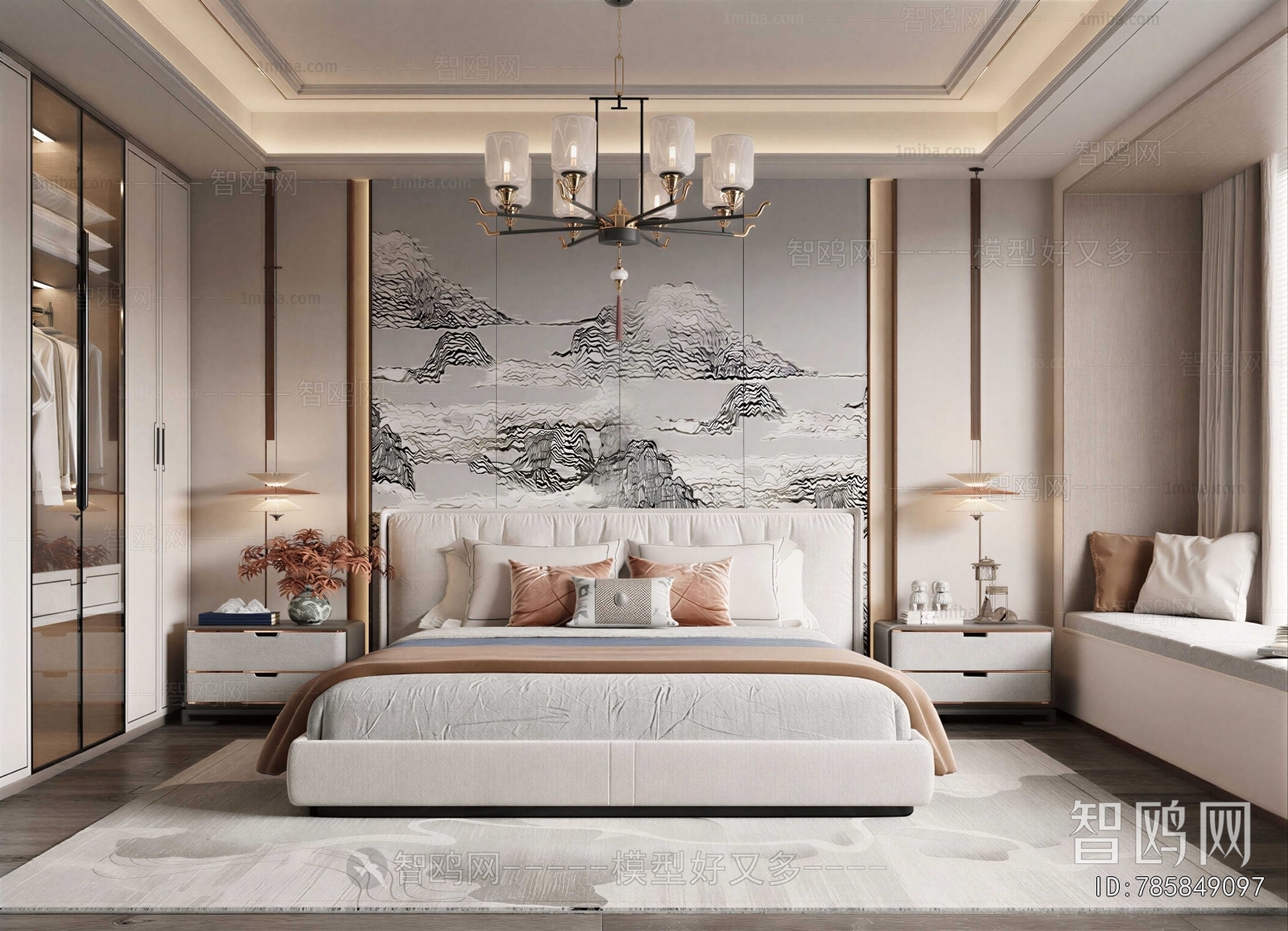New Chinese Style Bedroom