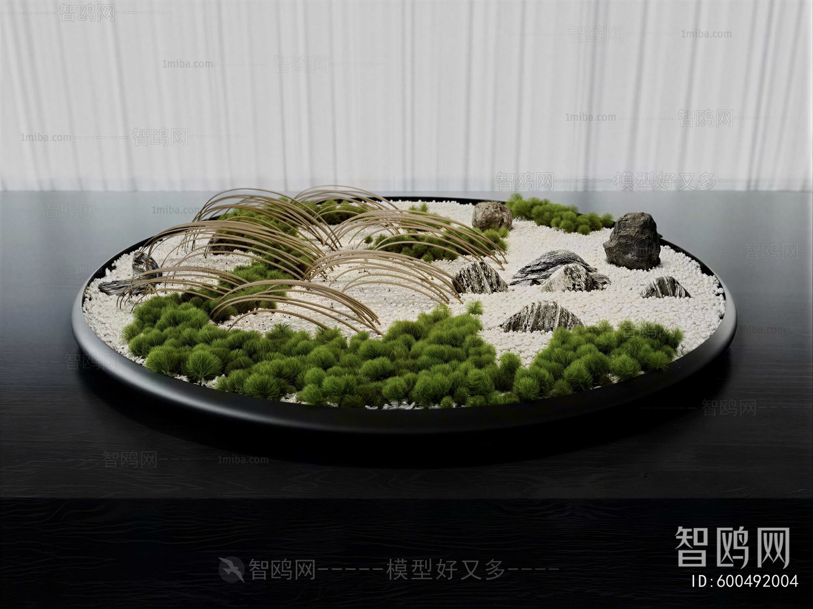 Japanese Style Potted Green Plant