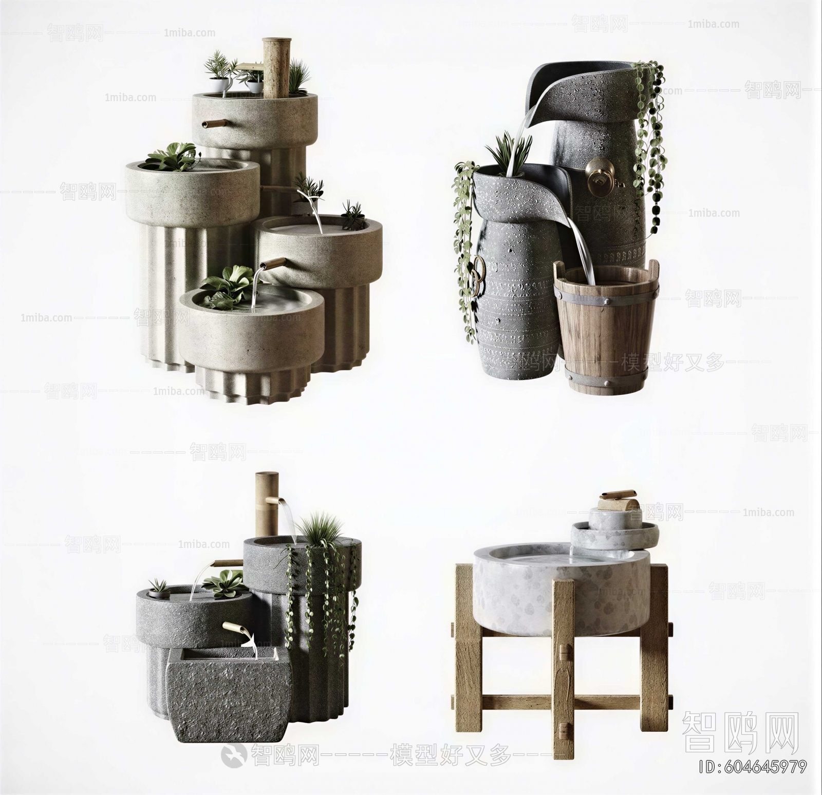 New Chinese Style Rockery Waterscape