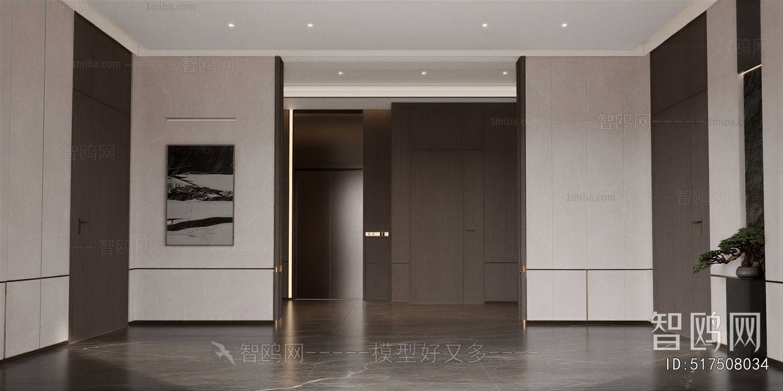 Modern Office Elevator Hall