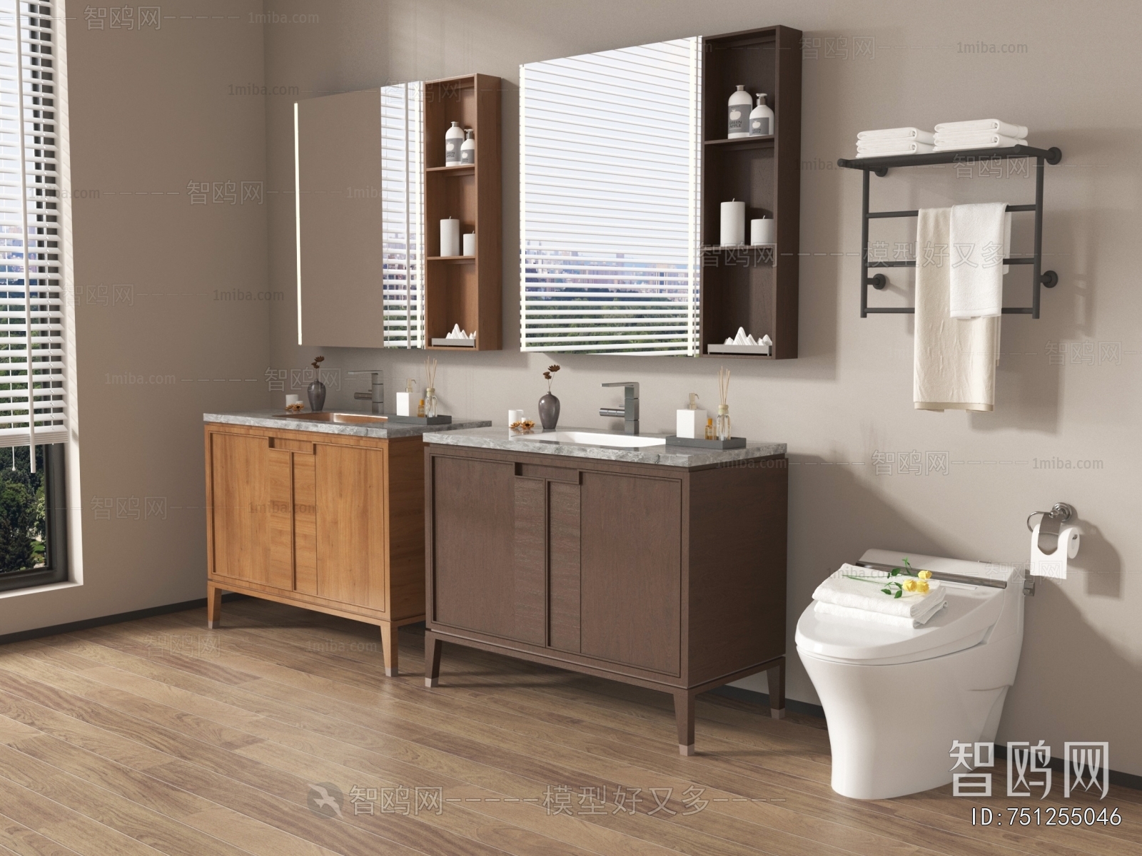 New Chinese Style Bathroom Cabinet