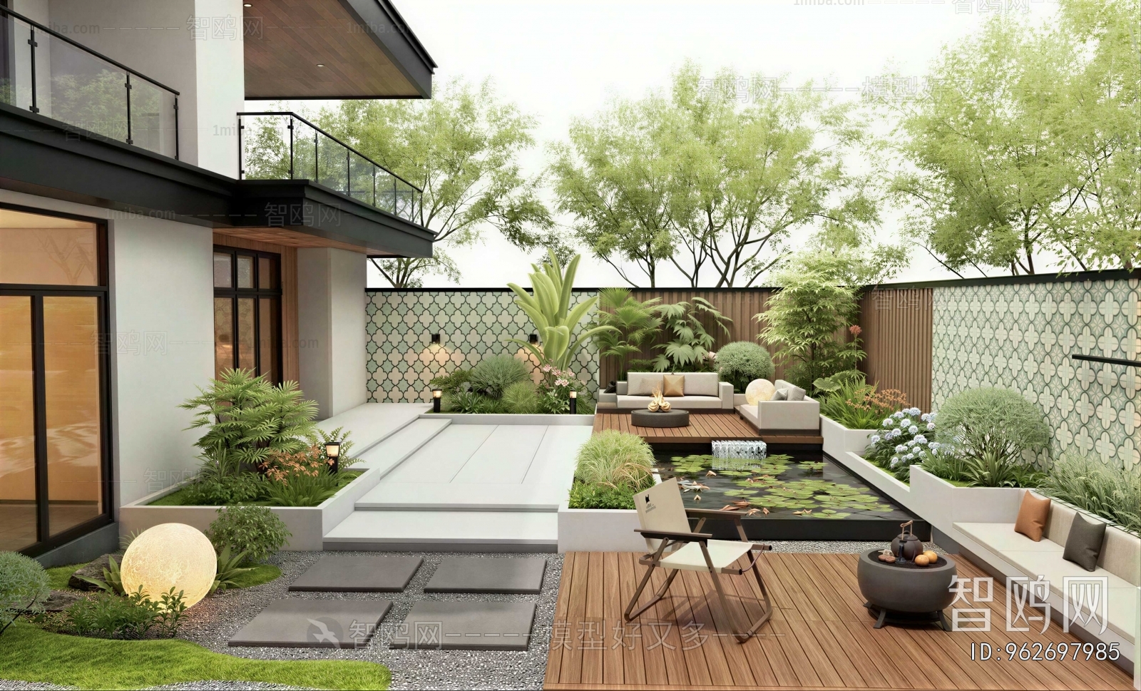 Modern Courtyard/landscape