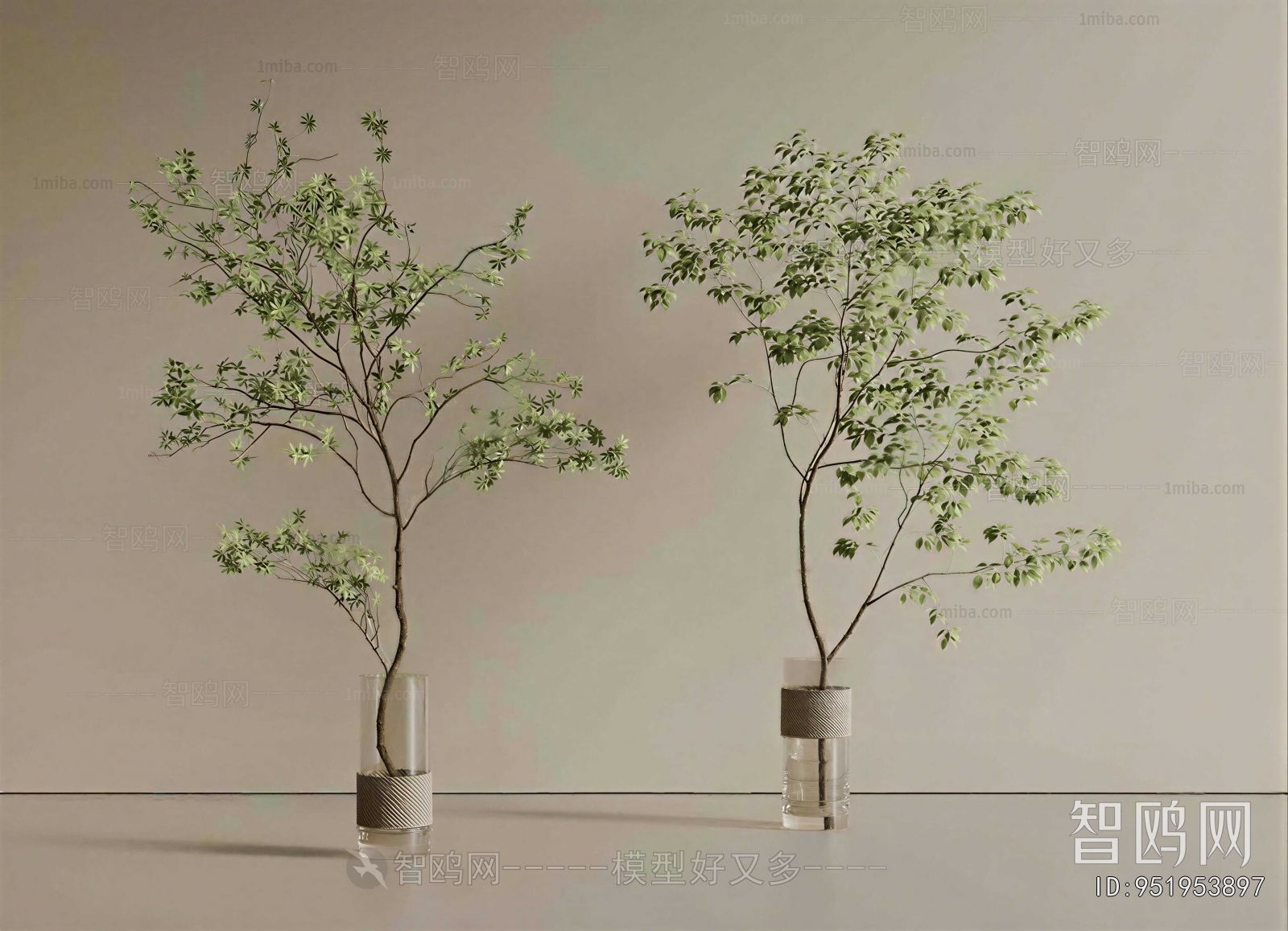 Modern Aquatic Green Plant