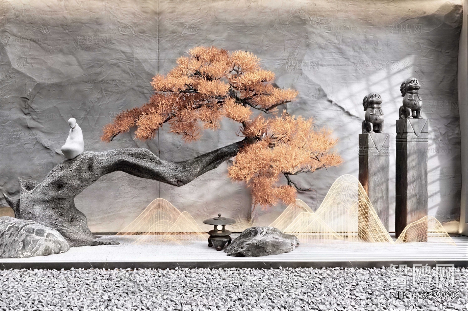 New Chinese Style Plant Landscaping