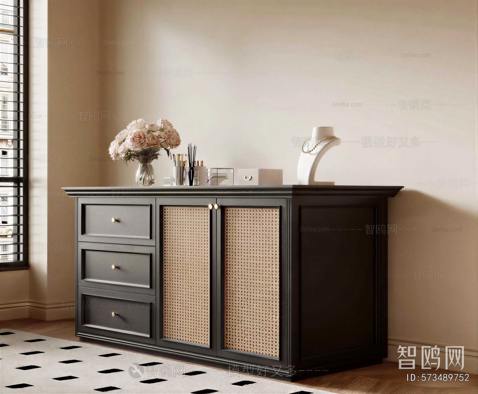 French Style Entrance Cabinet