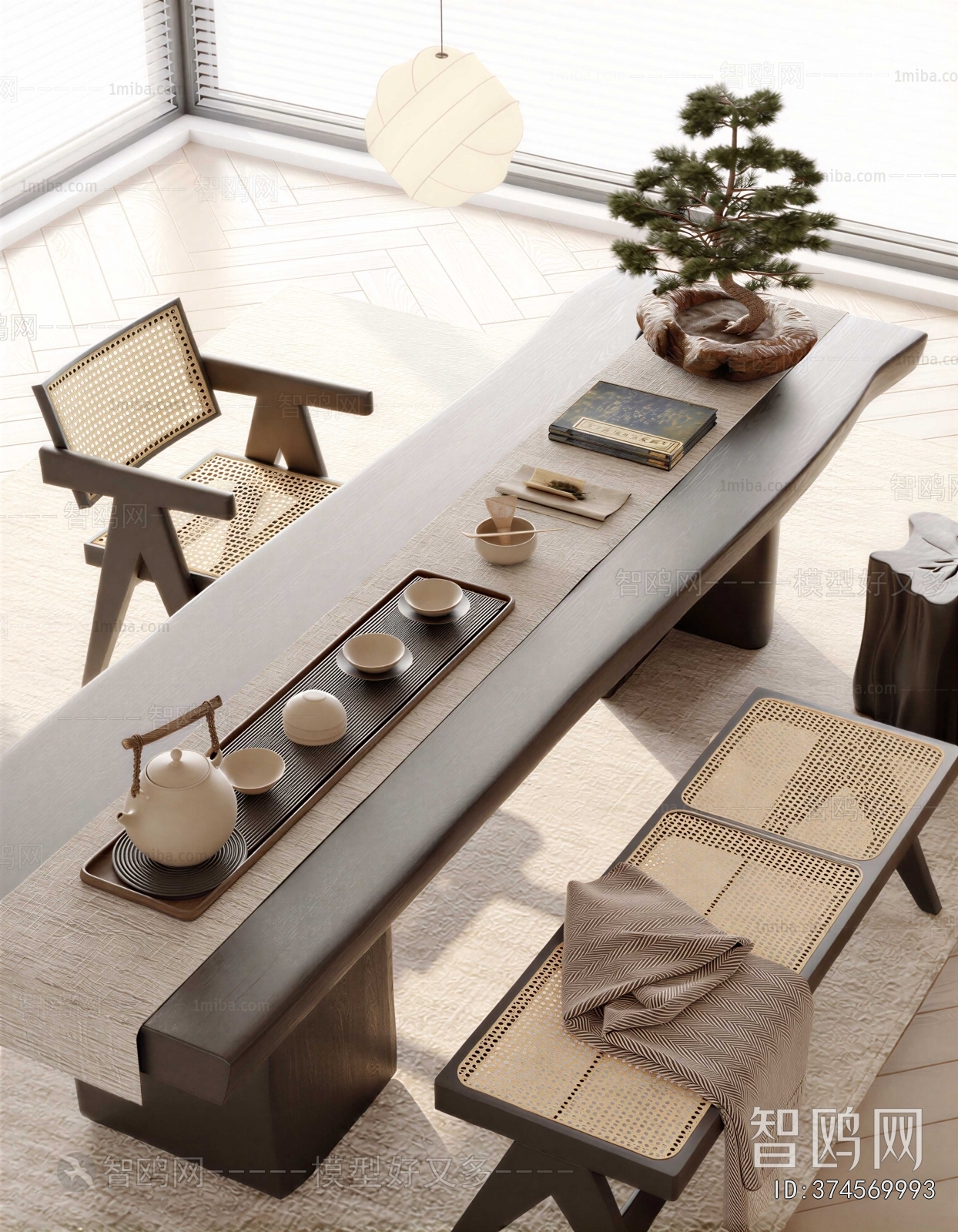 Wabi-sabi Style Tea Tables And Chairs