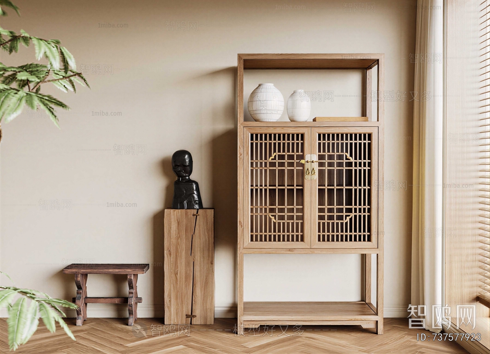 New Chinese Style Decorative Cabinet