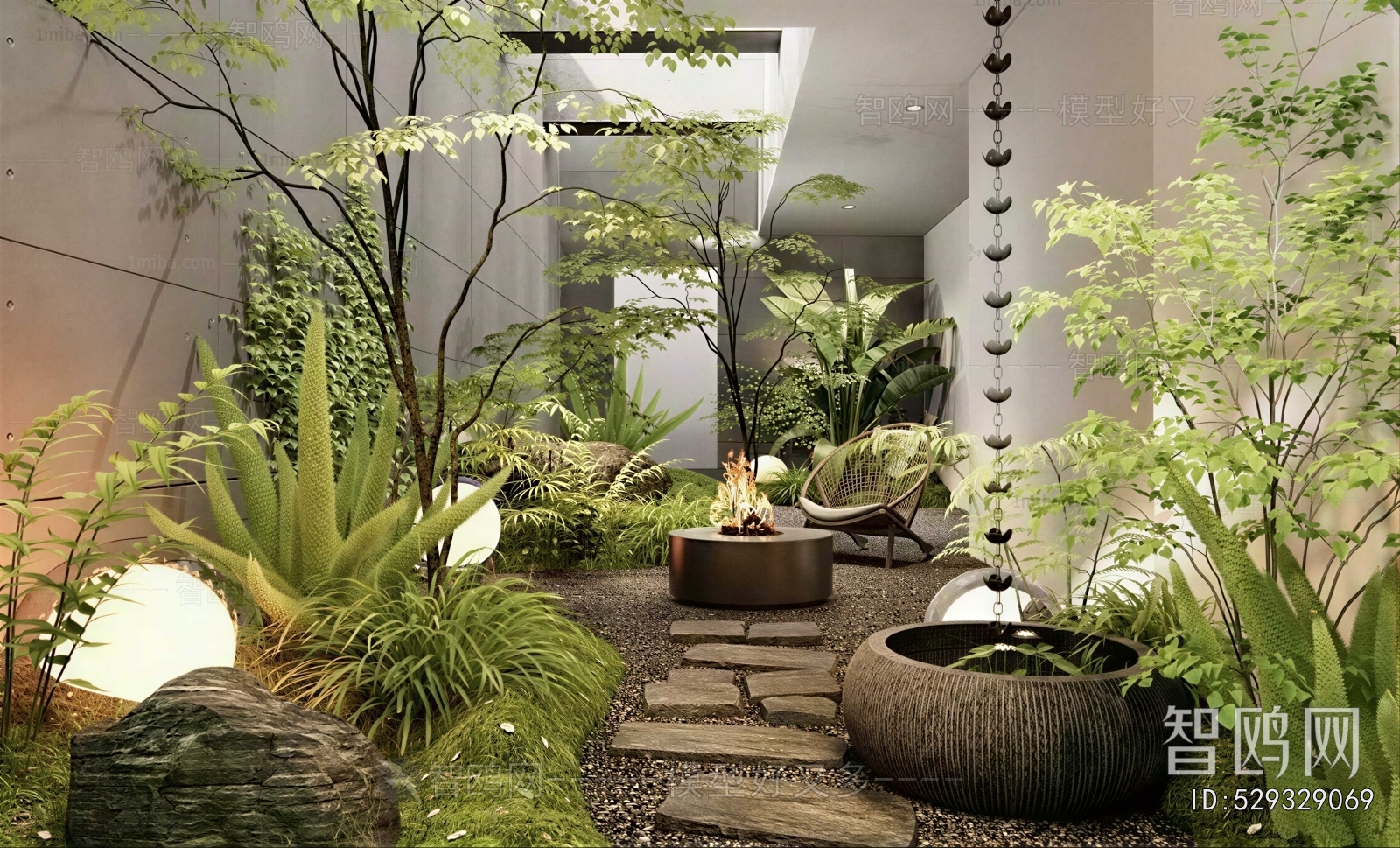 Modern Courtyard/landscape