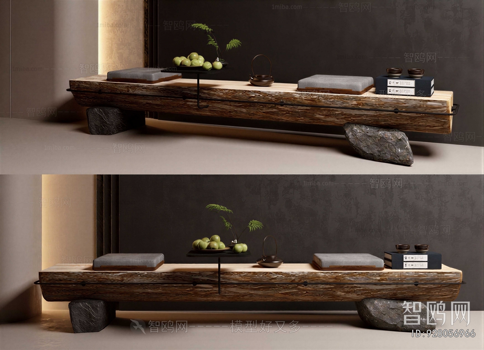 Wabi-sabi Style Bench