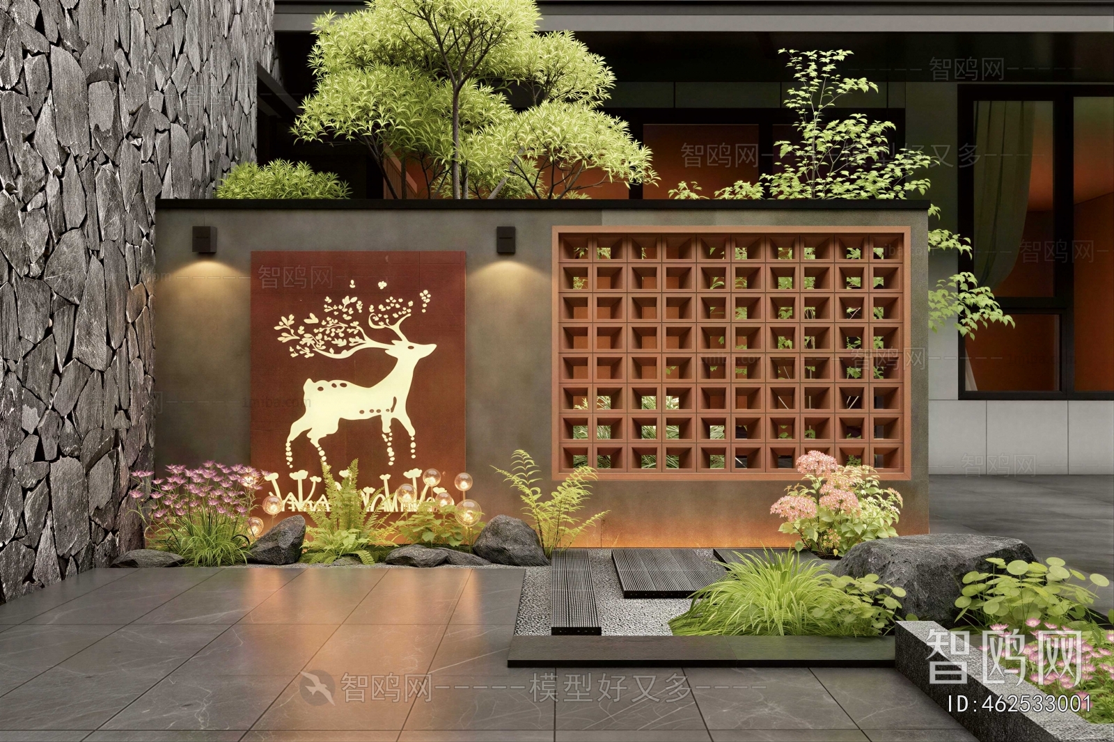 Modern Courtyard/landscape