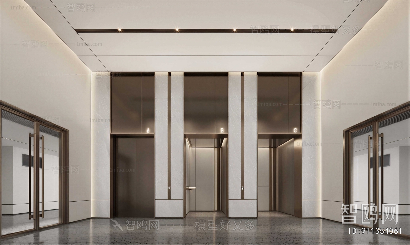 Modern Corridor/elevator Hall