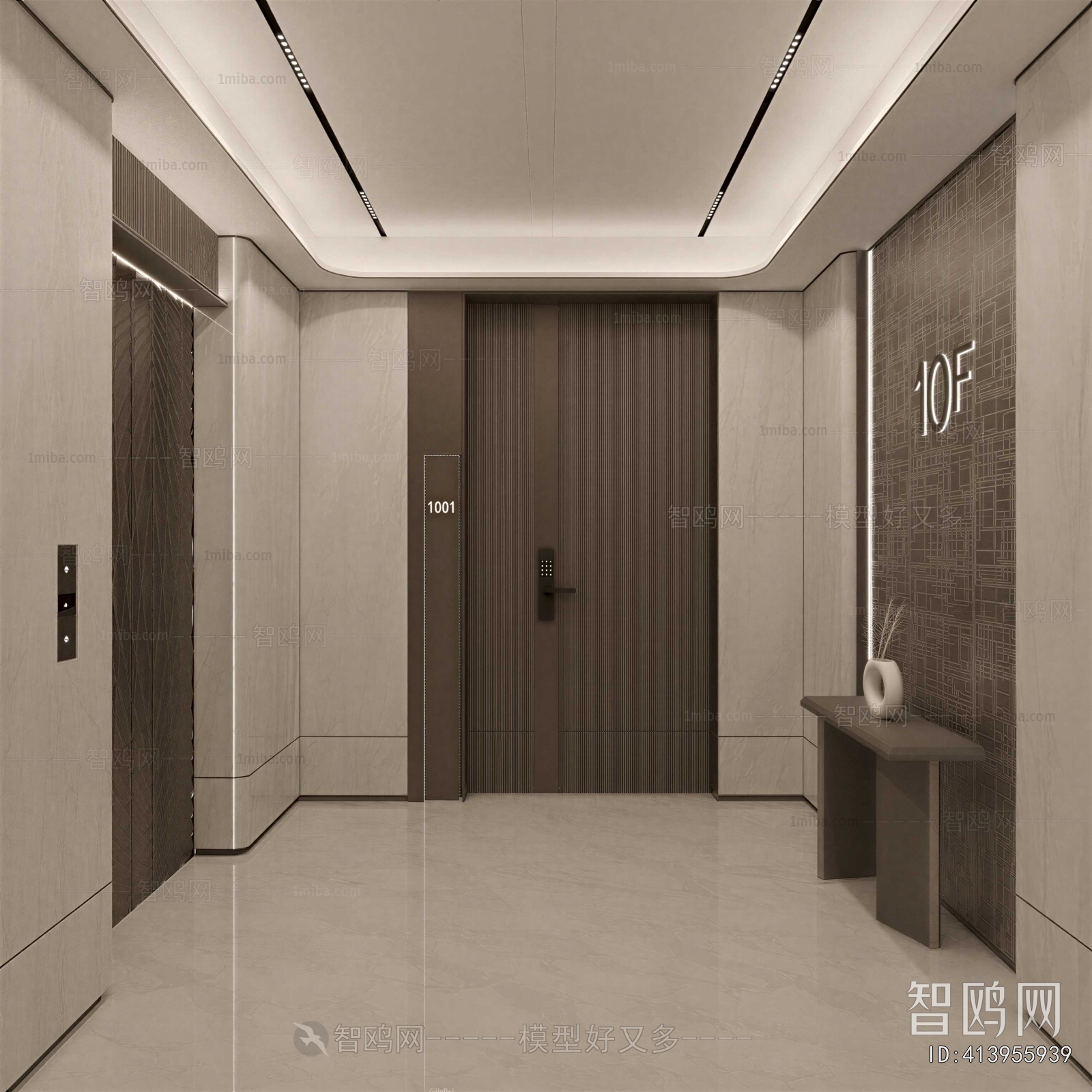 Modern Office Elevator Hall