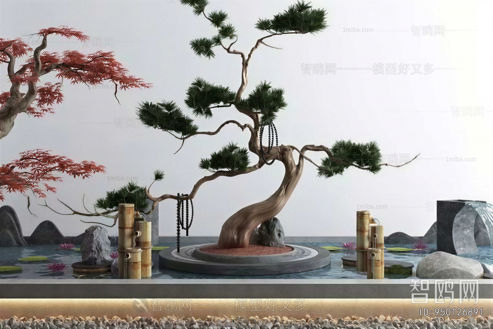 New Chinese Style Rockery Waterscape