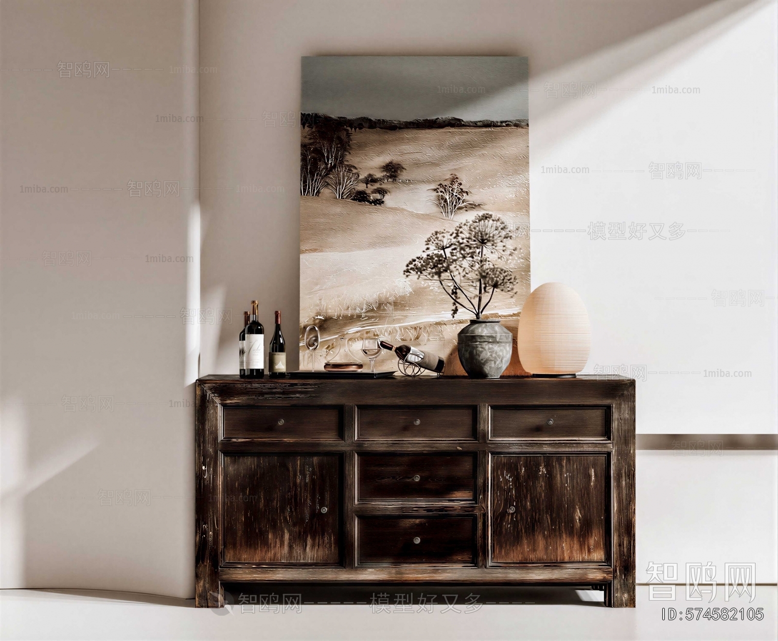 Wabi-sabi Style Entrance Cabinet