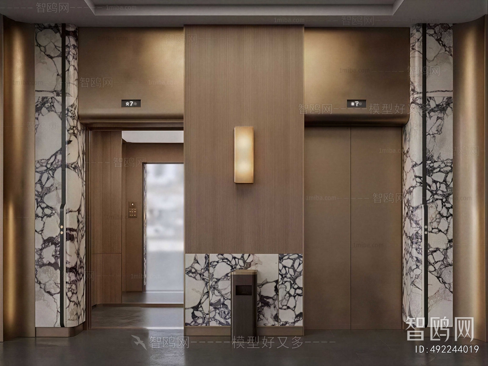 Modern Office Elevator Hall