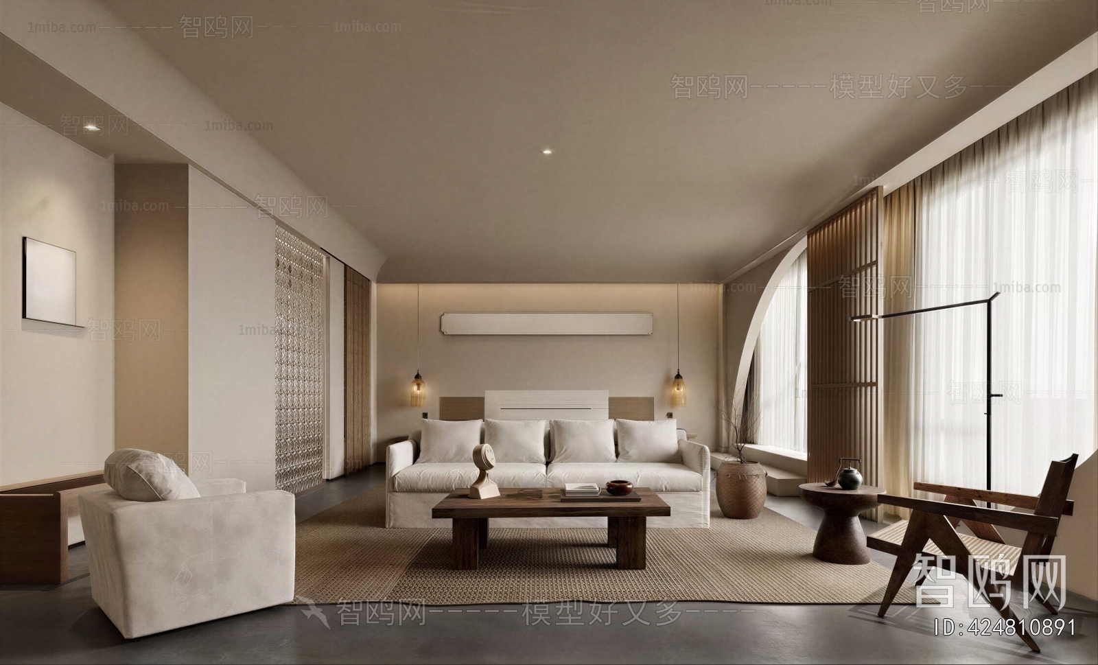 Wabi-sabi Style A Living Room