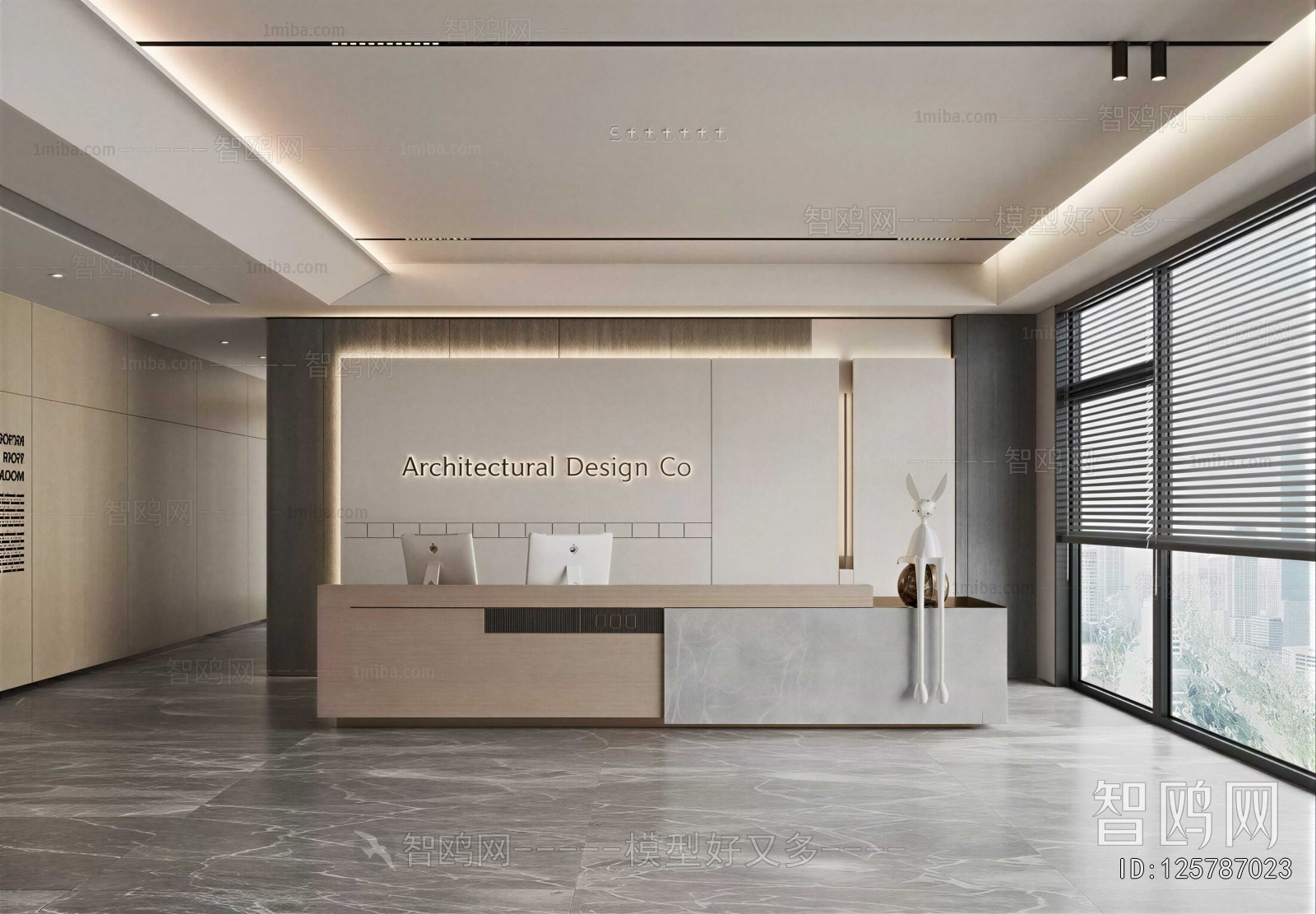 Modern Office Reception Desk