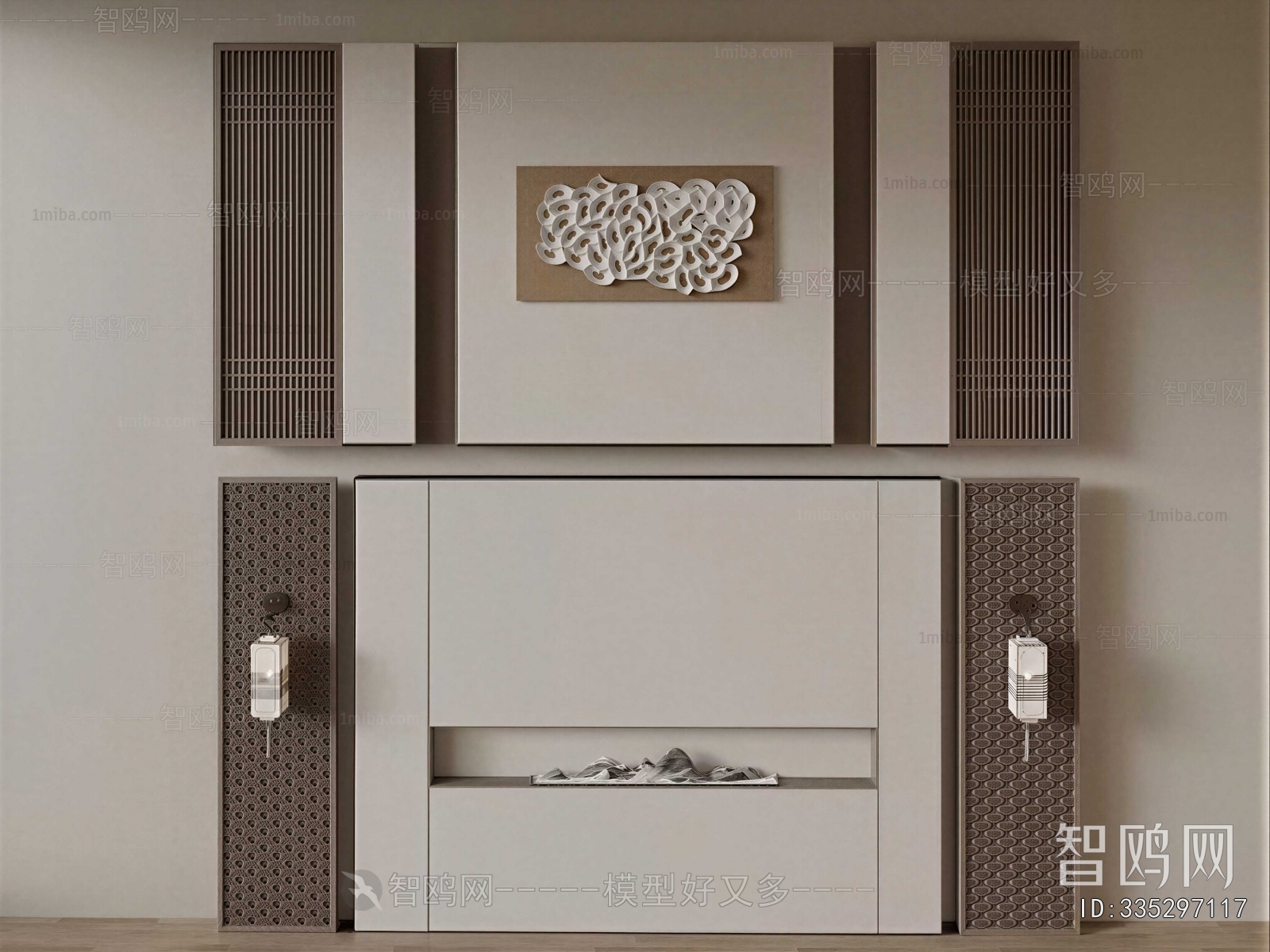 New Chinese Style TV Wall