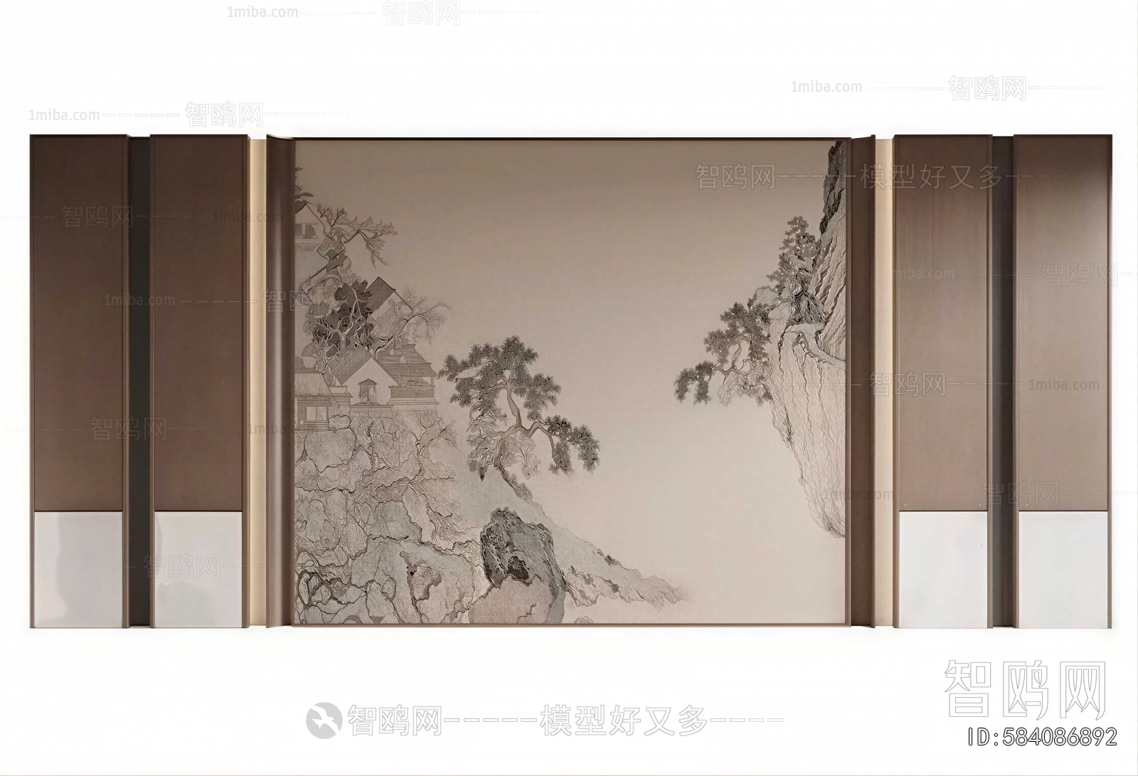 New Chinese Style TV Wall