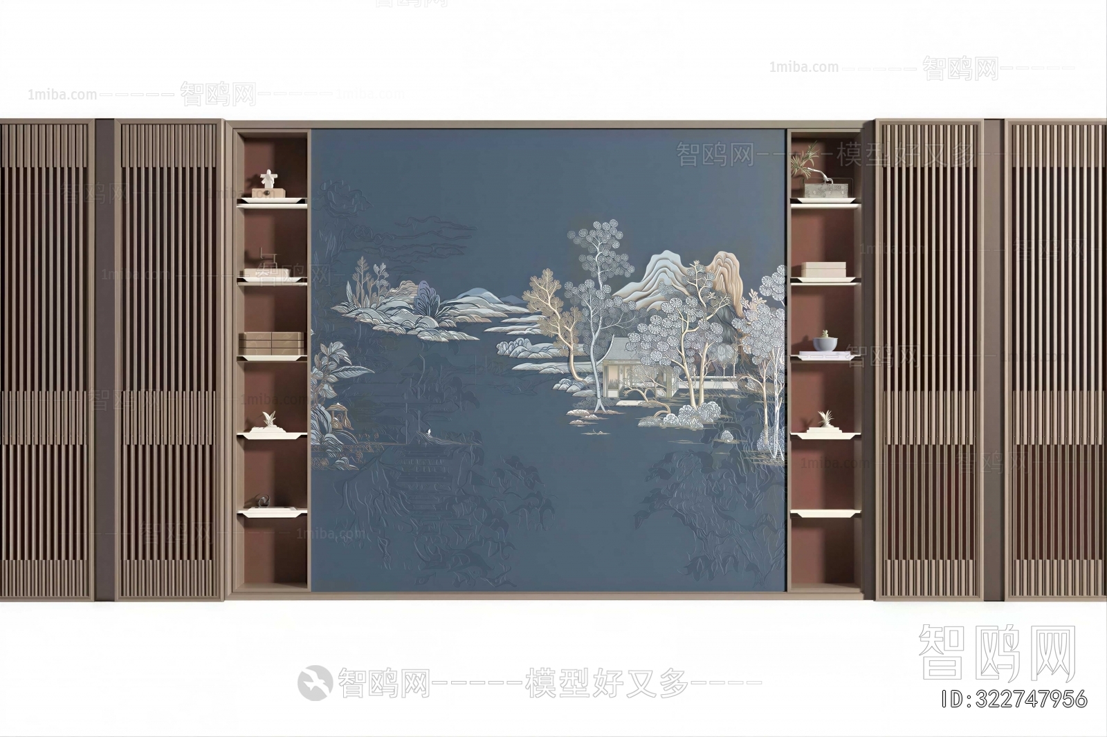 New Chinese Style TV Wall