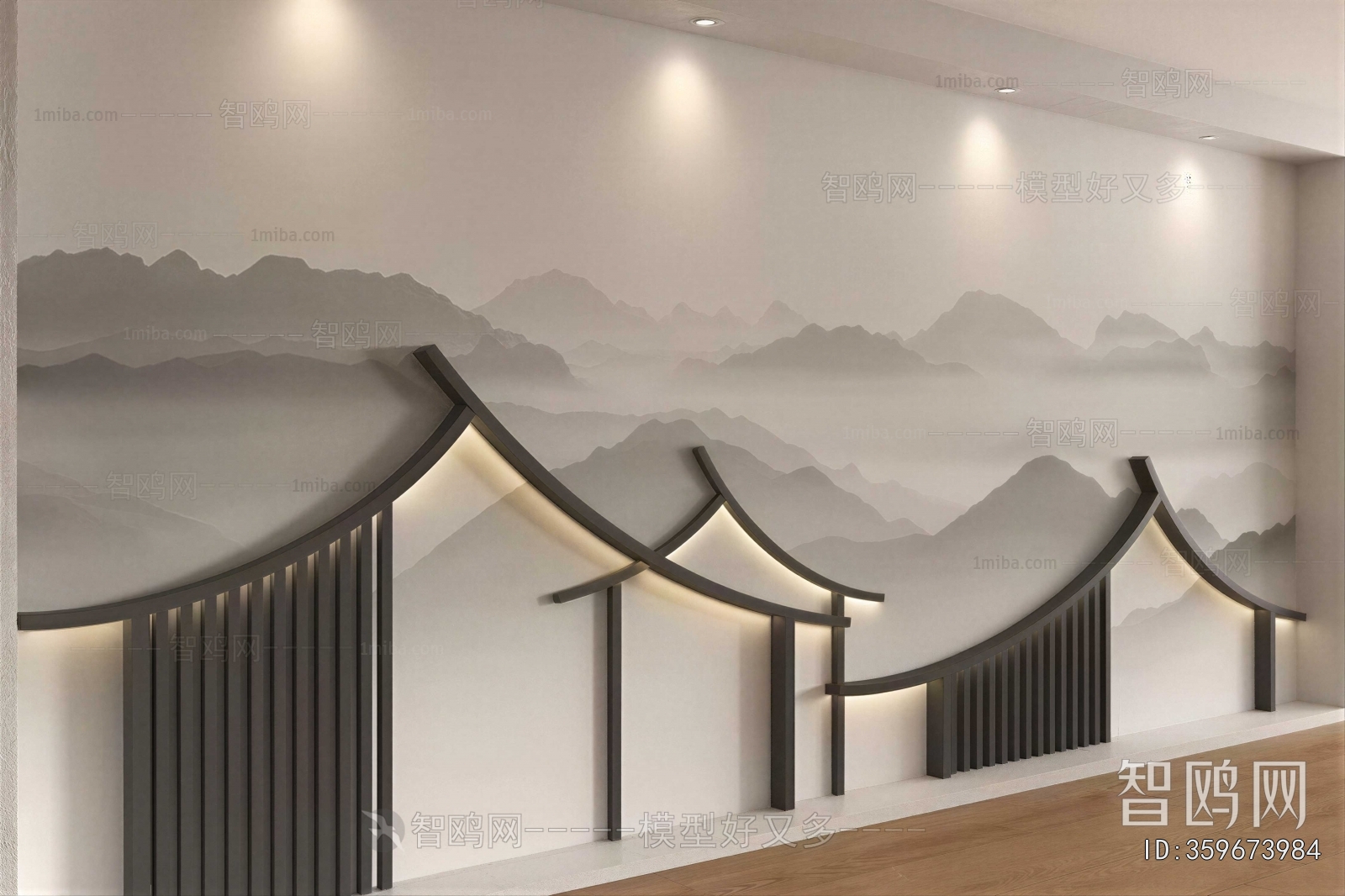 New Chinese Style TV Wall