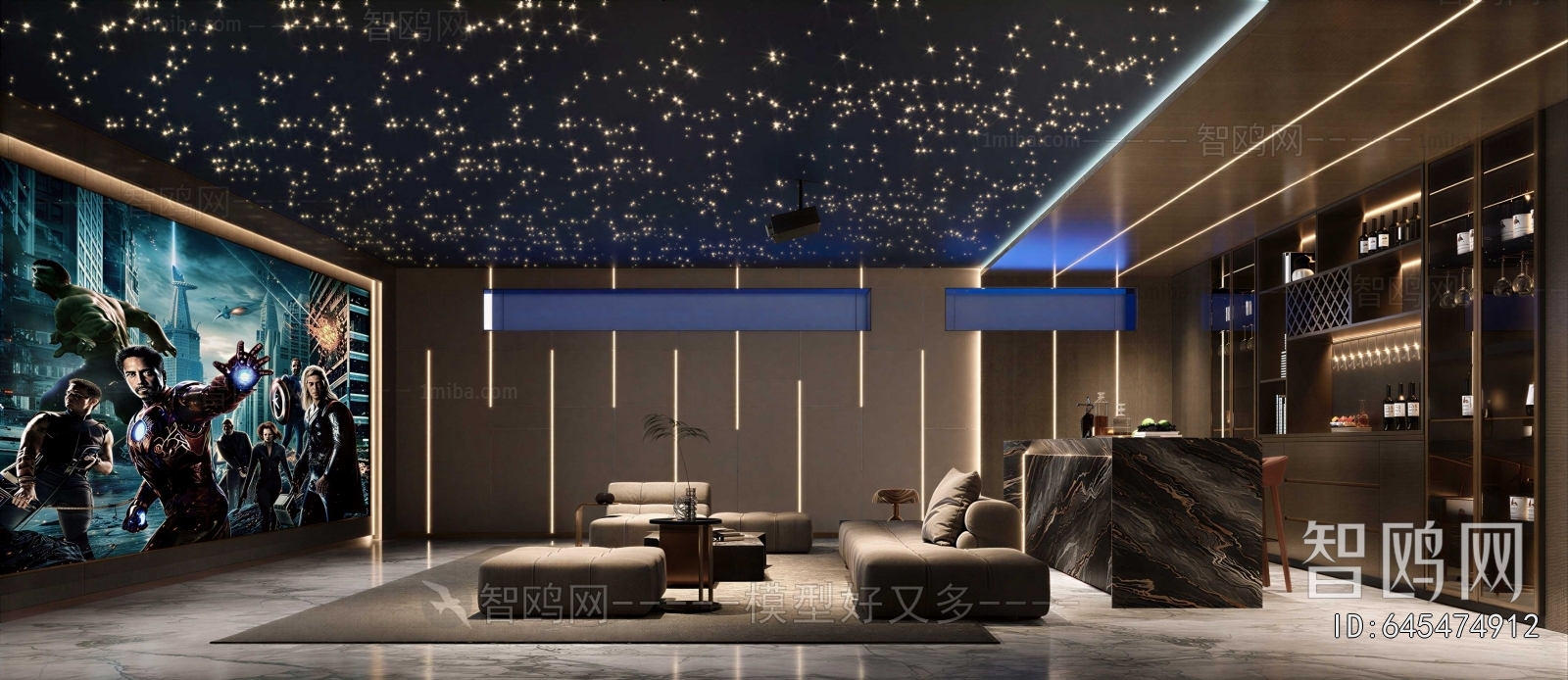 Modern Audiovisual Room