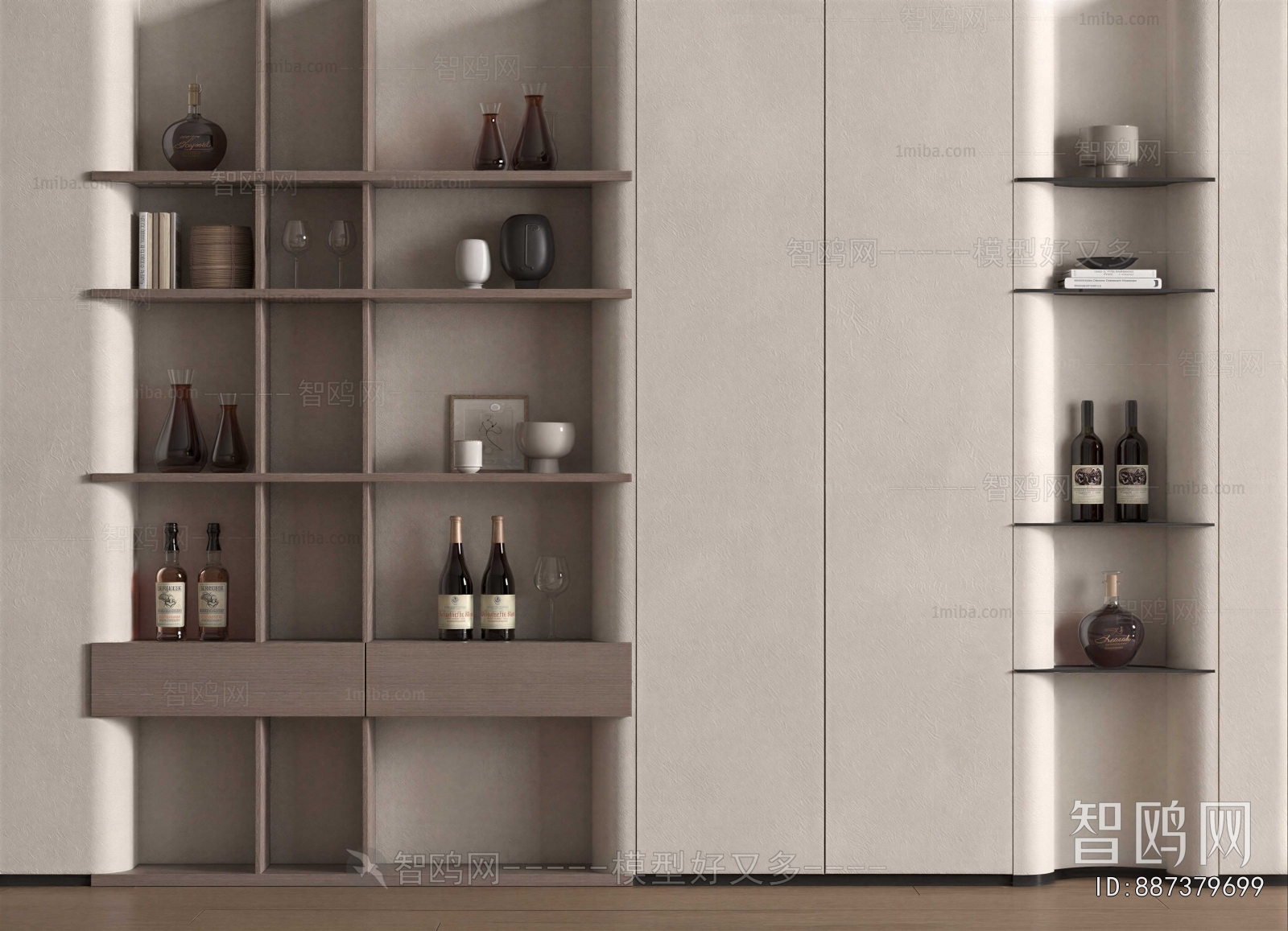 Wabi-sabi Style Wine Cabinet